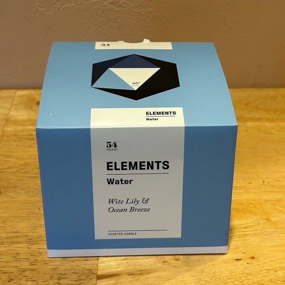 54 Celsius Water Elements Candle. Wite Lily & Ocean Breeze Scented. New In Box. - Picture 7 of 8